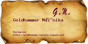 Goldhammer Mónika névjegykártya